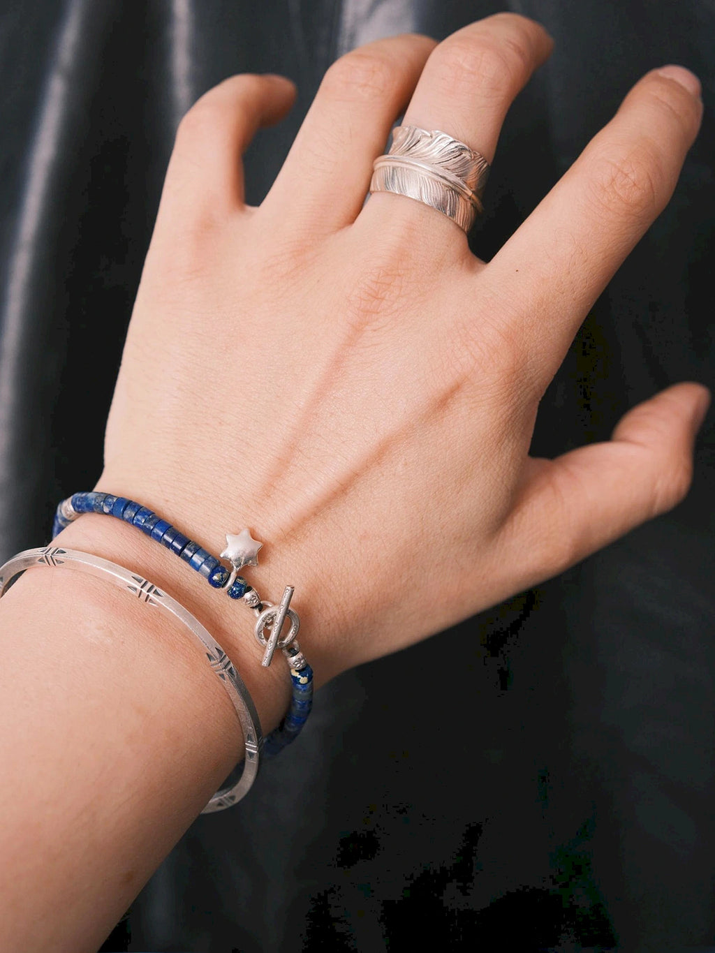 Identity Series | Blue Wayfinder | Lapis Lazuli, Fine Silver & Miyuki Bracelet