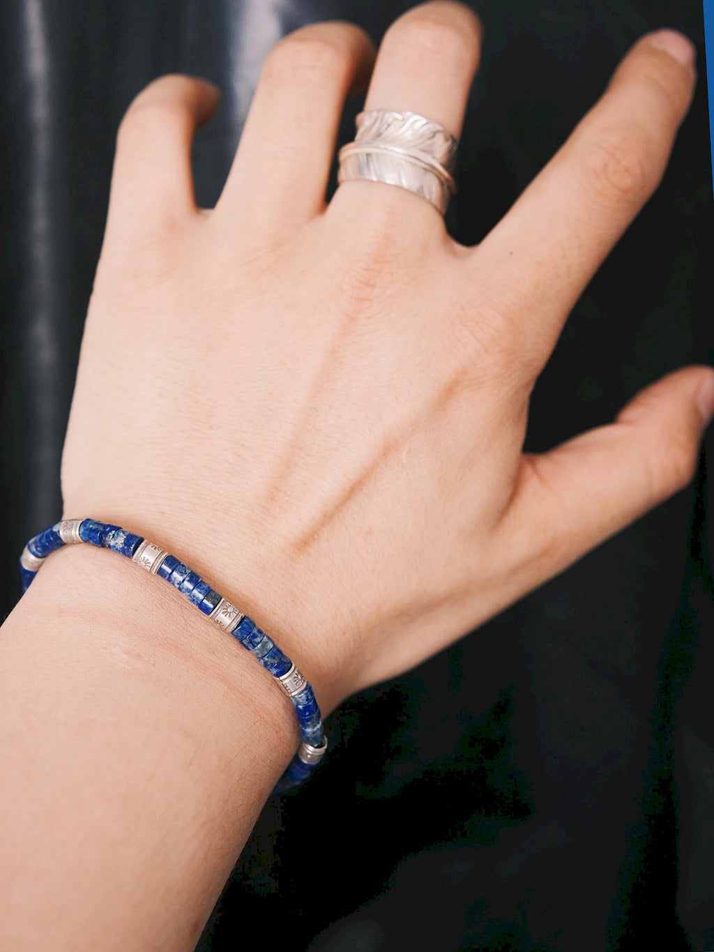 Identity Series | Blue Wayfinder | Lapis Lazuli, Fine Silver & Miyuki Bracelet