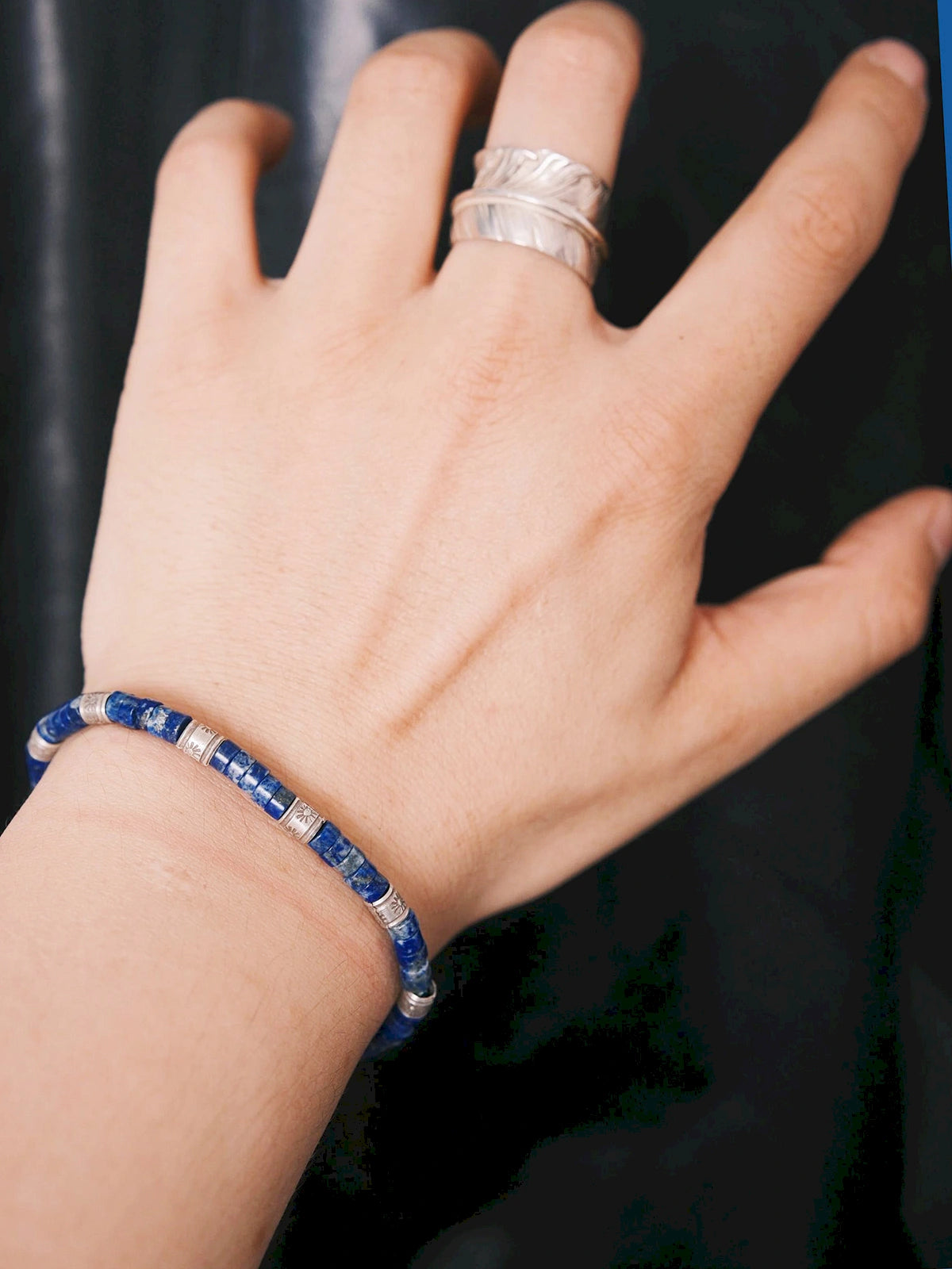 Identity Series | Blue Wayfinder | Lapis Lazuli, Fine Silver & Miyuki Bracelet