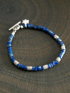 Identity Series | Blue Wayfinder | Lapis Lazuli, Fine Silver & Miyuki Bracelet