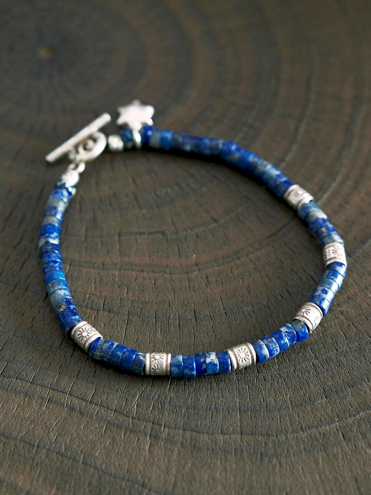 Identity Series | Blue Wayfinder | Lapis Lazuli, Fine Silver & Miyuki Bracelet
