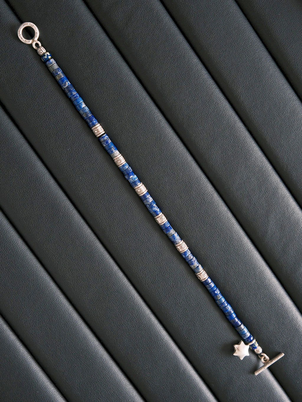 Identity Series | Blue Wayfinder | Lapis Lazuli, Fine Silver & Miyuki Bracelet