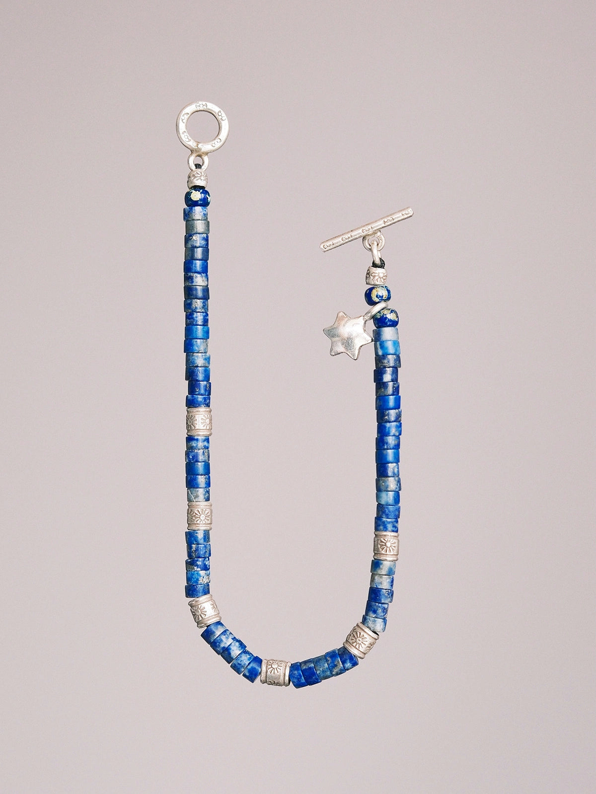 Identity Series | Blue Wayfinder | Lapis Lazuli, Fine Silver & Miyuki Bracelet