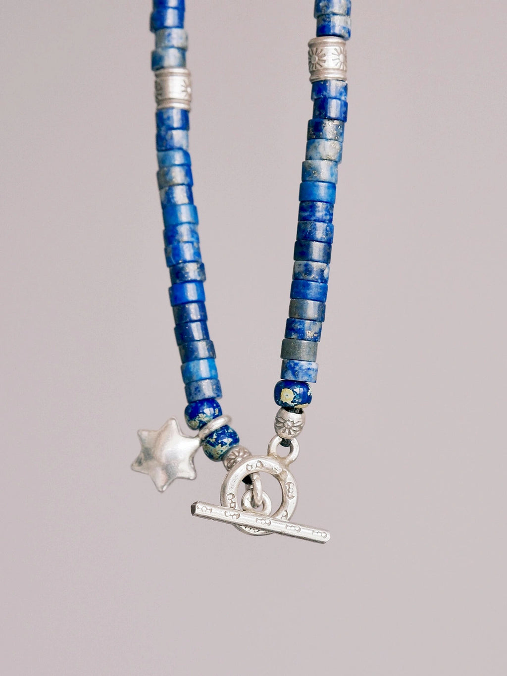 Identity Series | Blue Wayfinder | Lapis Lazuli, Fine Silver & Miyuki Bracelet
