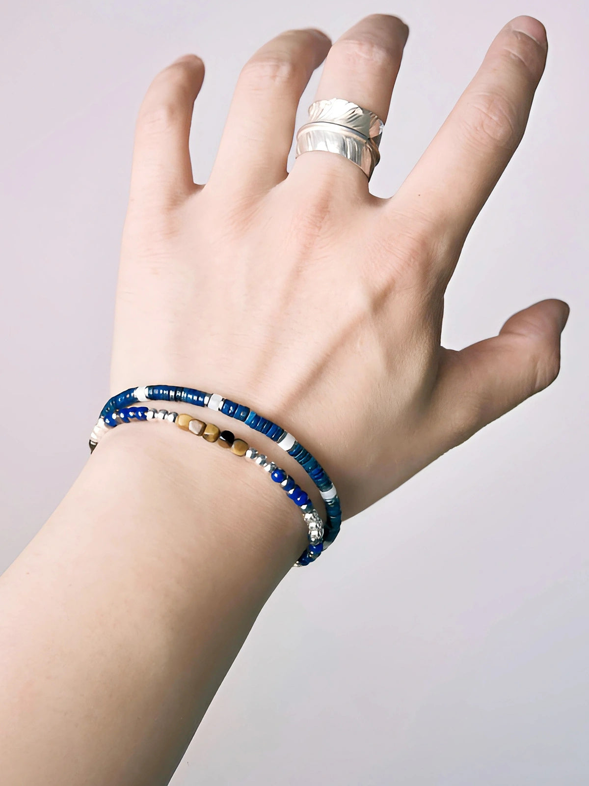 Urban Stoic Series | Blue Executive | Lapis Lazuli & Mother-of-Pearl Bracelet