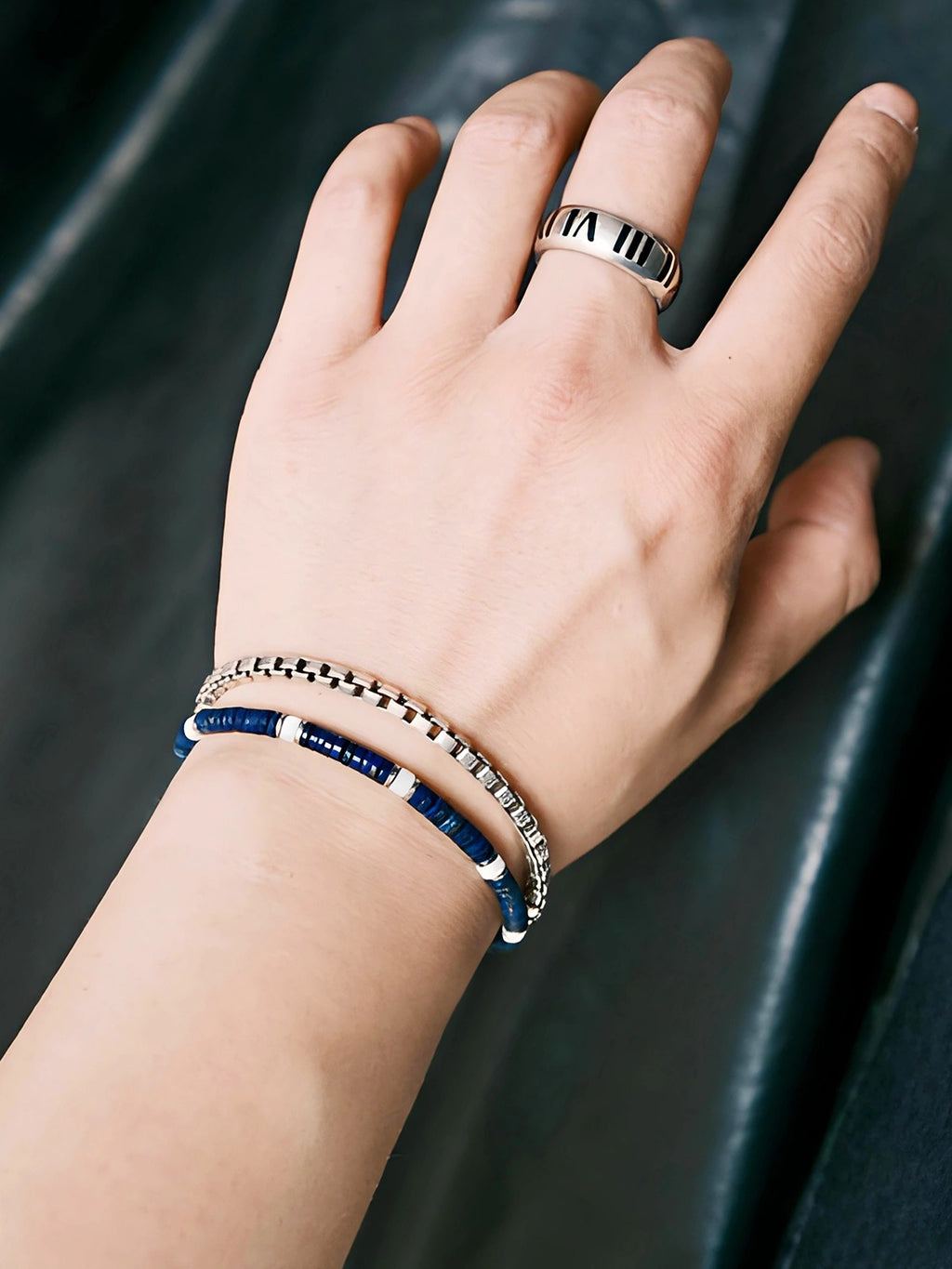 Urban Stoic Series | Blue Executive | Lapis Lazuli & Mother-of-Pearl Bracelet