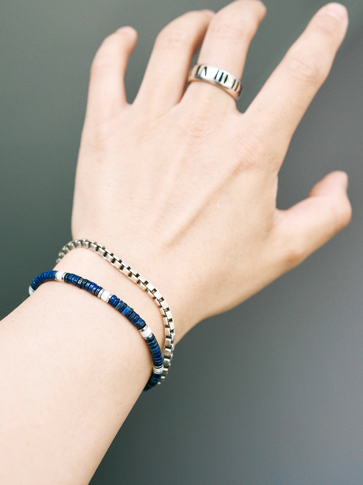 Urban Stoic Series | Blue Executive | Lapis Lazuli & Mother-of-Pearl Bracelet