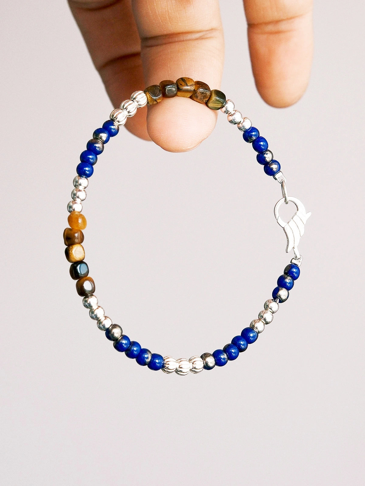 Identity Series | Silver Epoch | Tiger Eye, Sterling Silver & Colored-Glaze Bracelet