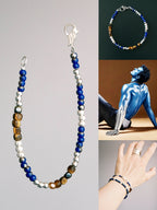 Identity Series | Silver Epoch | Tiger Eye, Sterling Silver & Colored-Glaze Bracelet