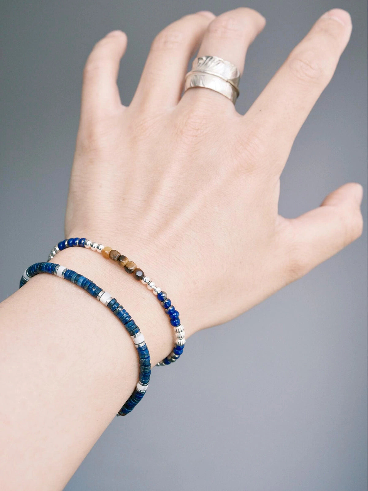 Identity Series | Silver Epoch | Tiger Eye, Sterling Silver & Colored-Glaze Bracelet