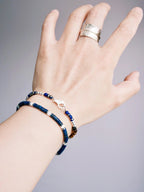 Identity Series | Silver Epoch | Tiger Eye, Sterling Silver & Colored-Glaze Bracelet