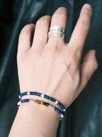 Identity Series | Silver Epoch | Tiger Eye, Sterling Silver & Colored-Glaze Bracelet