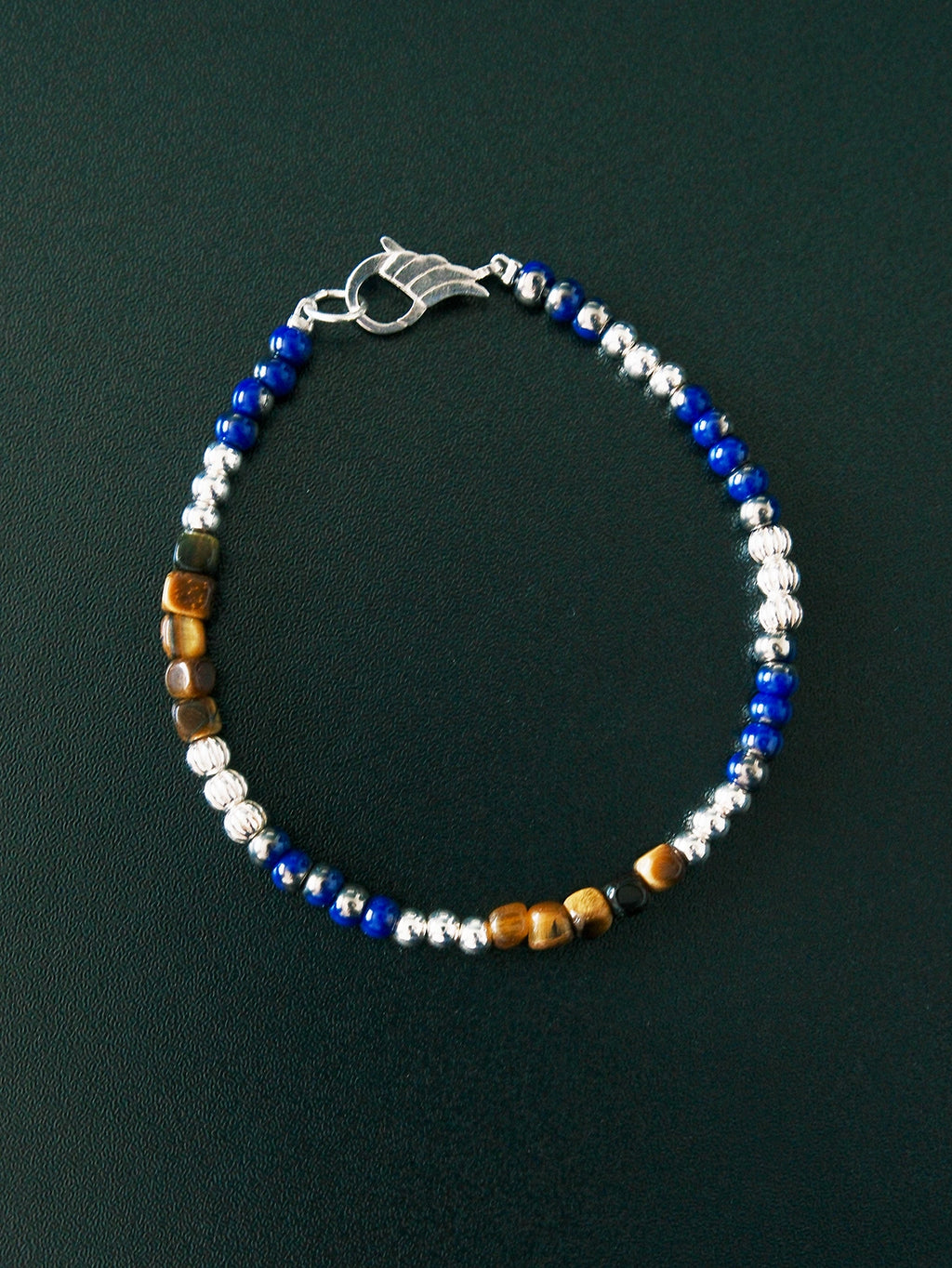 Identity Series | Silver Epoch | Tiger Eye, Sterling Silver & Colored-Glaze Bracelet