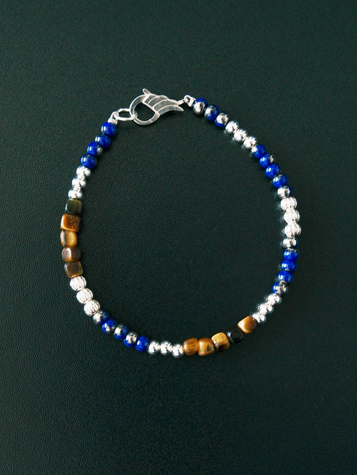 Identity Series | Silver Epoch | Tiger Eye, Sterling Silver & Colored-Glaze Bracelet