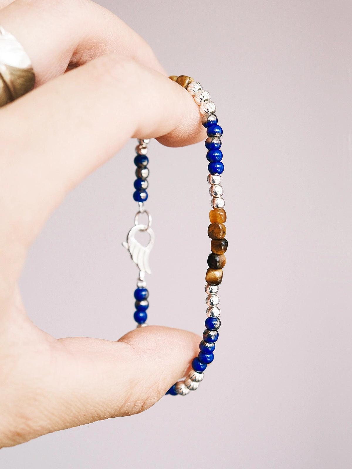 Identity Series | Silver Epoch | Tiger Eye, Sterling Silver & Colored-Glaze Bracelet