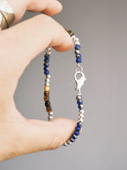 Identity Series | Silver Epoch | Tiger Eye, Sterling Silver & Colored-Glaze Bracelet