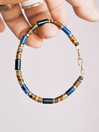 Urban Stoic Series | Blue Jazz | Tiger Eye, K2 Blue & Hematite Bracelet