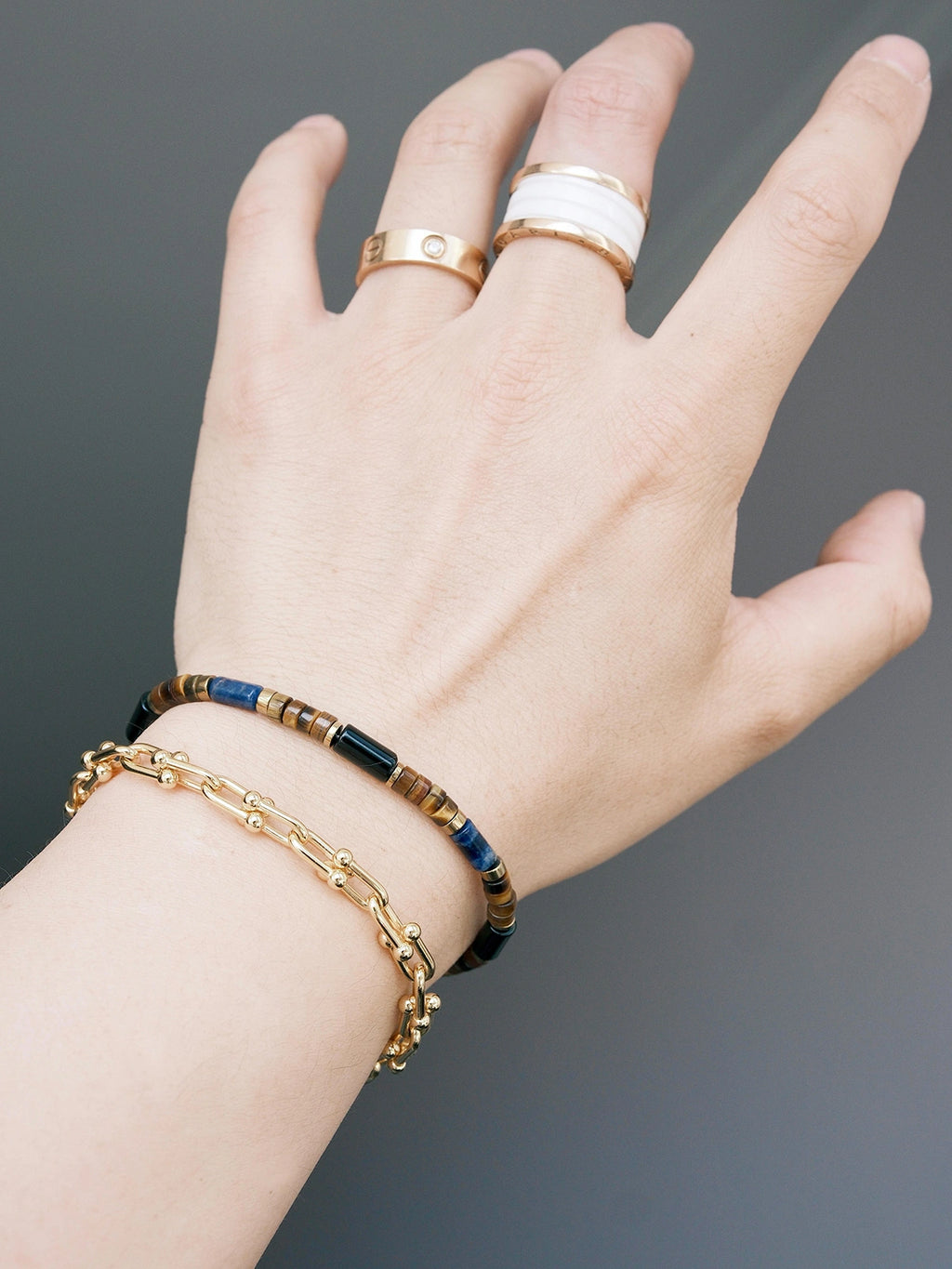 Urban Stoic Series | Blue Jazz | Tiger Eye, K2 Blue & Hematite Bracelet