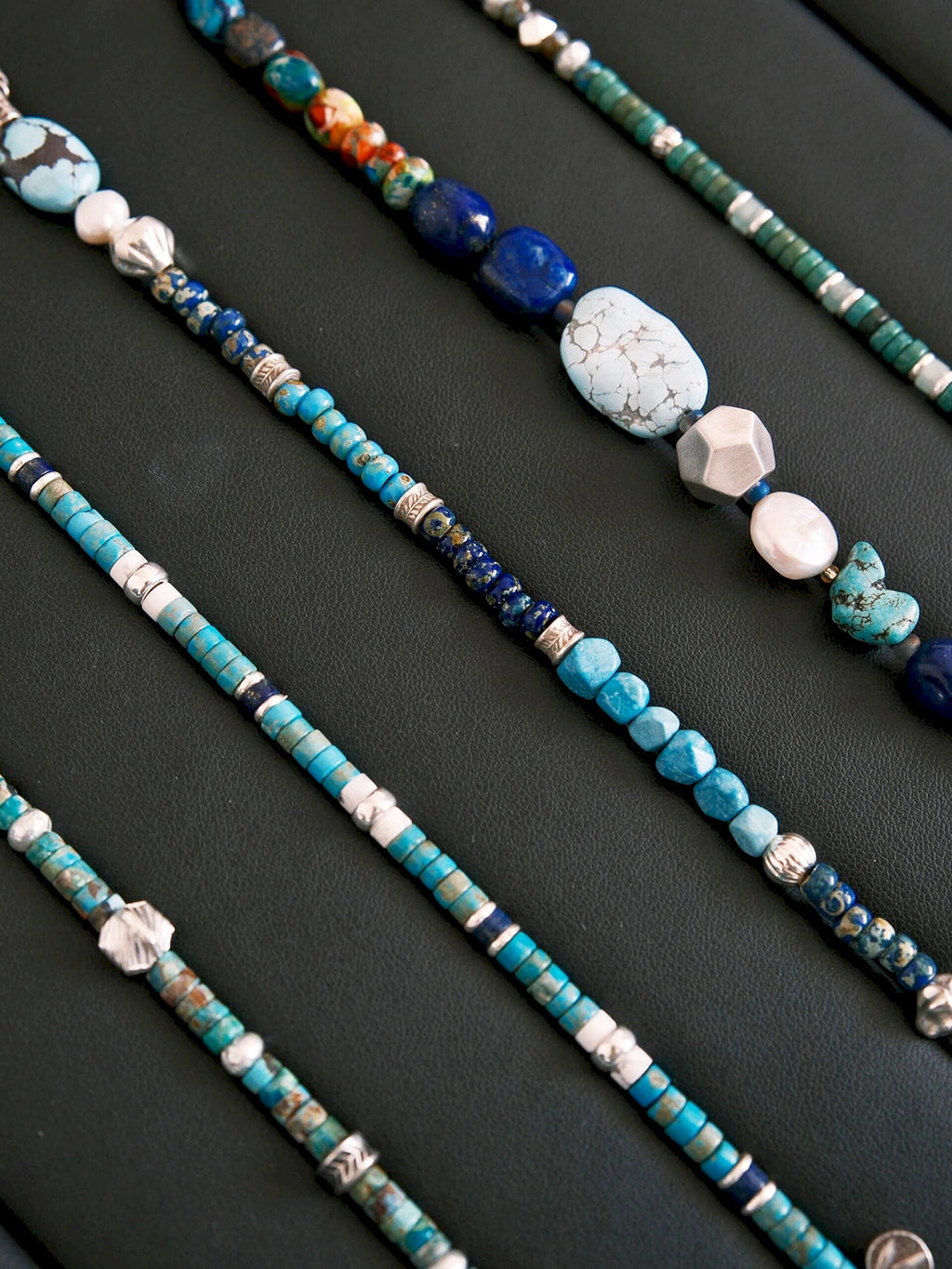 Mineral Soul Series | Blue Plume | Turquoise, Pearl & Silver Bracelet