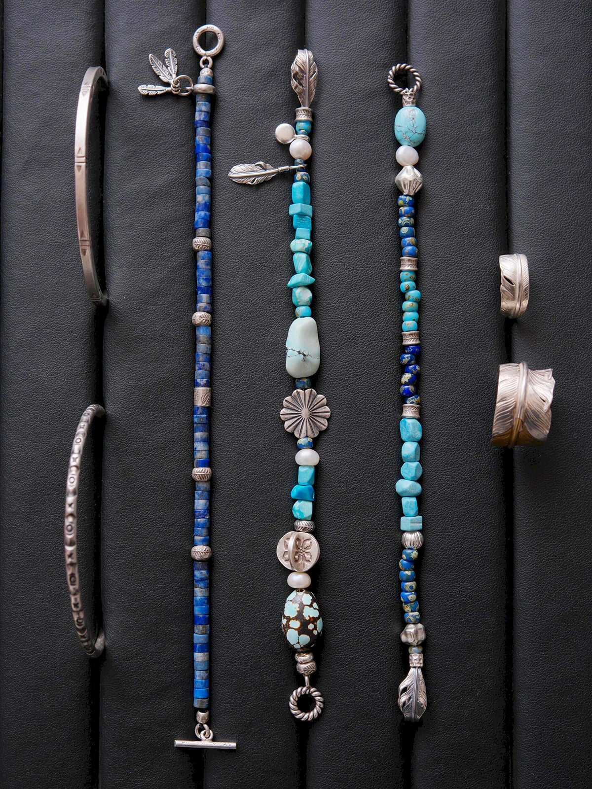 Mineral Soul Series | Blue Plume | Turquoise, Pearl & Silver Bracelet