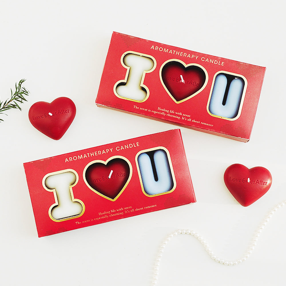 I LOVE U Aromatherapy Candle Gift Set – Romantic Scented Candles for Mother’s Day, Anniversary & Meaningful Gifts
