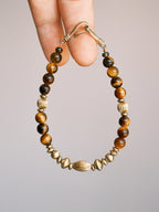 Urban Stoic Series | Golden Gaze | Tiger Eye & Refined Brass Bracelet