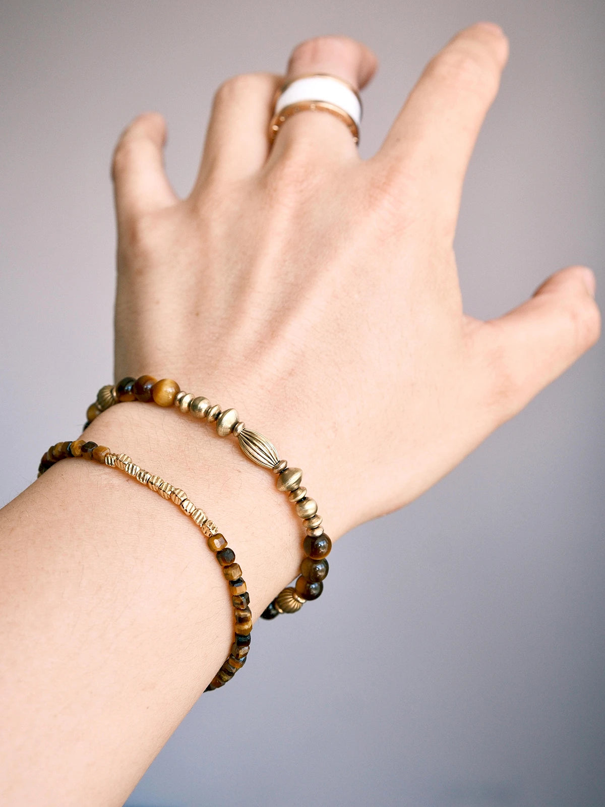 Urban Stoic Series | Golden Gaze | Tiger Eye & Refined Brass Bracelet