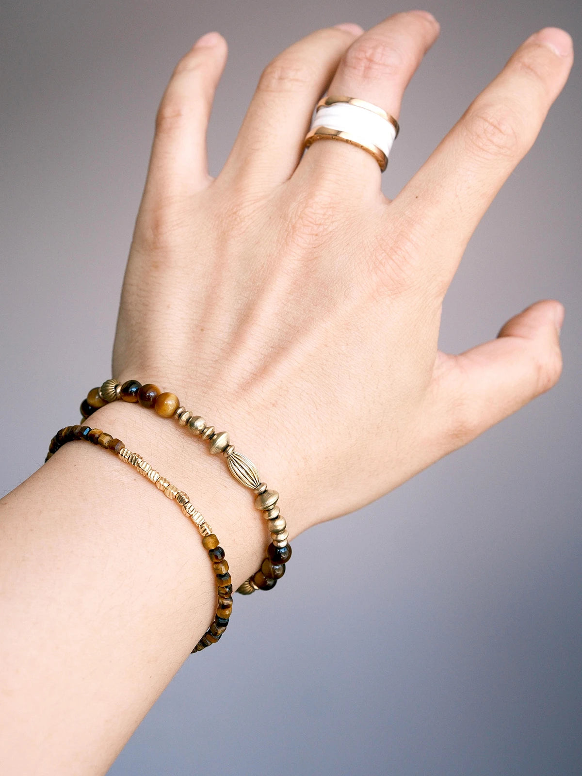 Urban Stoic Series | Golden Gaze | Tiger Eye & Refined Brass Bracelet