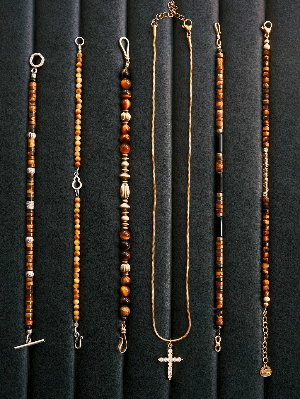 Urban Stoic Series | Golden Gaze | Tiger Eye & Refined Brass Bracelet