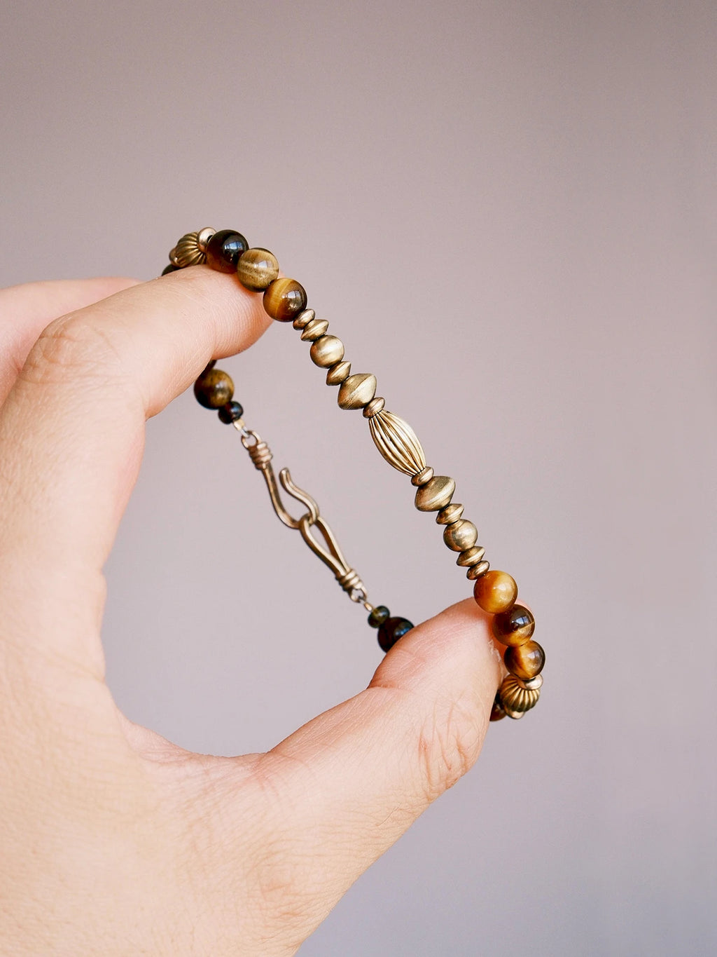 Urban Stoic Series | Golden Gaze | Tiger Eye & Refined Brass Bracelet