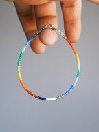 Men’s colored-glaze bracelet, Identity Series Neon Thread, minimal jewelry aesthetic