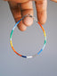 Men’s colored-glaze bracelet, Identity Series Neon Thread, minimal jewelry aesthetic