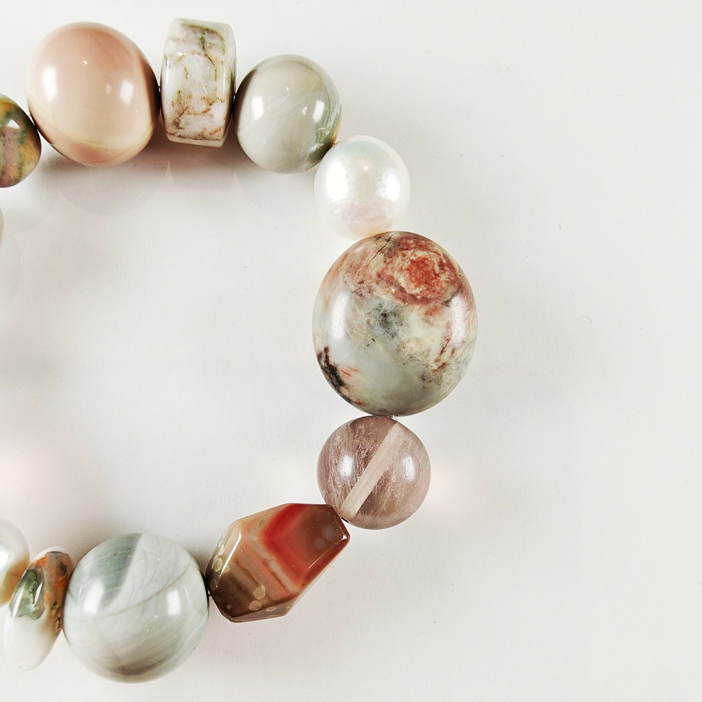 Monet-Inspired Gemstone Bracelet – Handmade Natural Crystal & Pearl Jewelry | Soft Aesthetic Meaningful Gift
