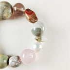 Monet-Inspired Gemstone Bracelet – Handmade Natural Crystal & Pearl Jewelry | Soft Aesthetic Meaningful Gift