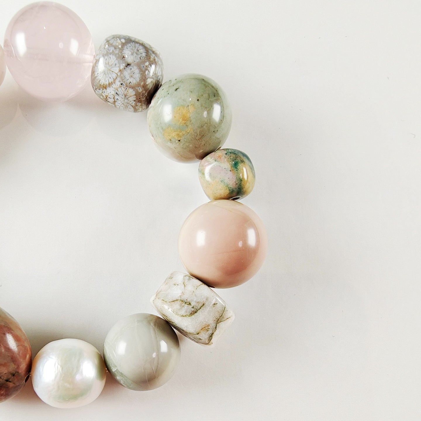 Monet-Inspired Gemstone Bracelet – Handmade Natural Crystal & Pearl Jewelry | Soft Aesthetic Meaningful Gift