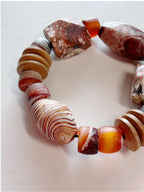 Ancient Earth Agate Bracelet – Handmade Vintage Natural Stone Jewelry Inspired by Egyptian Desert Tones