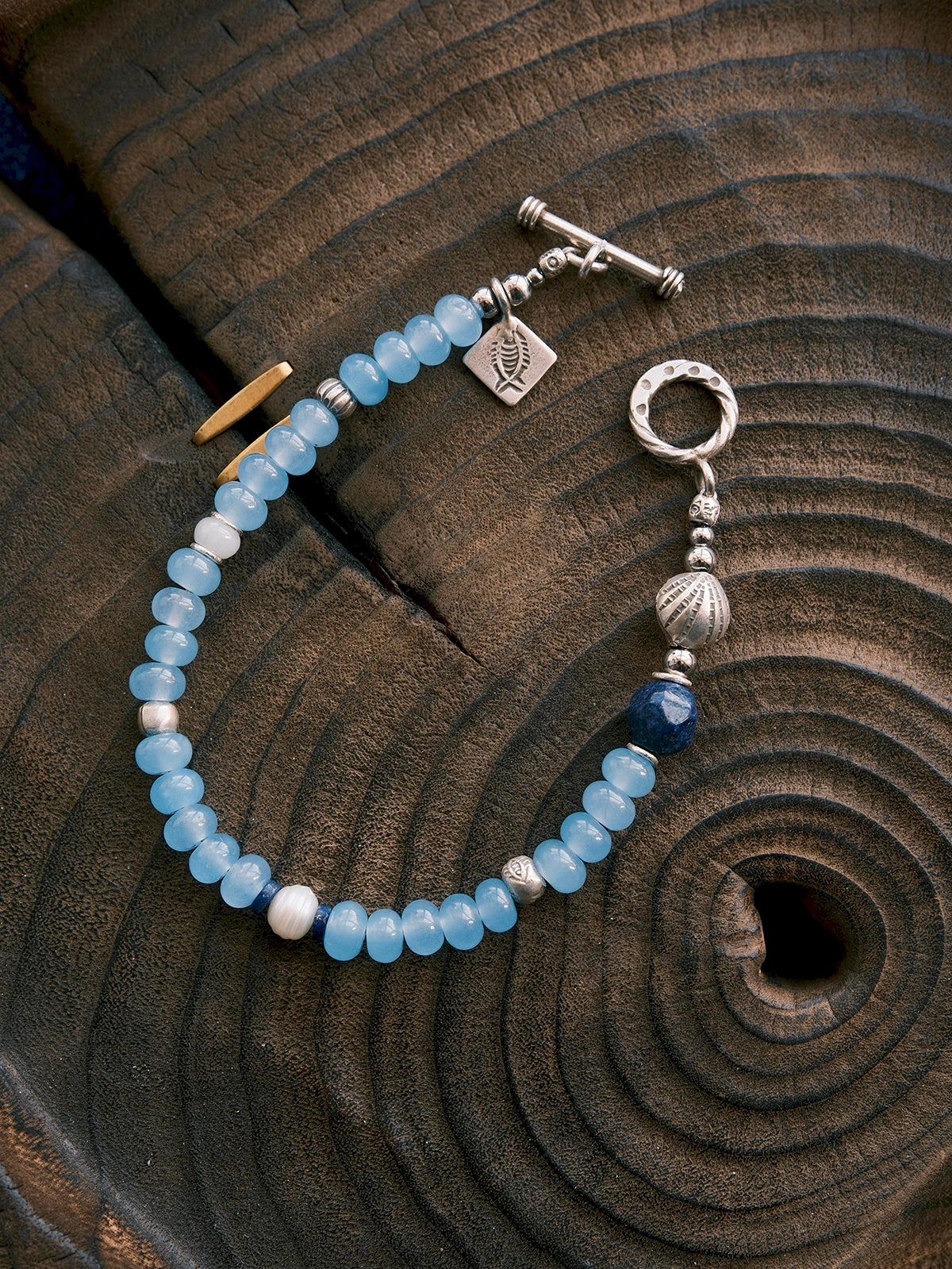 Blue Shoal men’s bracelet in gift-ready packaging with natural pearl and sterling silver details, meaningful gift for him