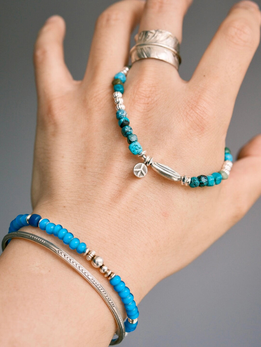 Mineral Soul Series | Pine Meridian | Turquoise & Sterling Silver Bracelet