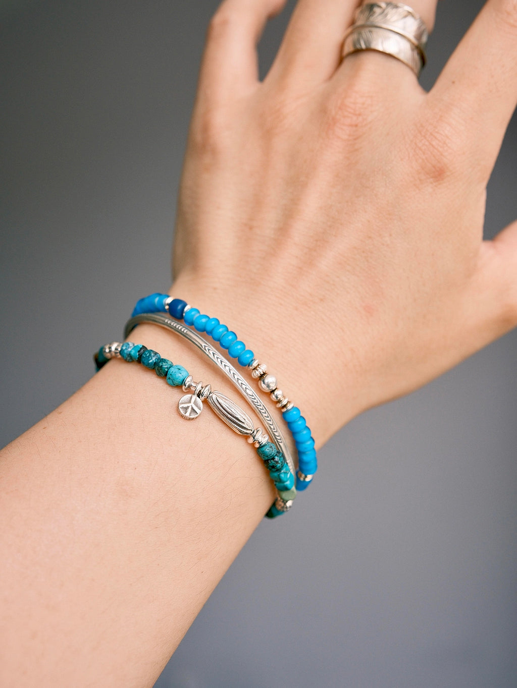 Mineral Soul Series | Pine Meridian | Turquoise & Sterling Silver Bracelet