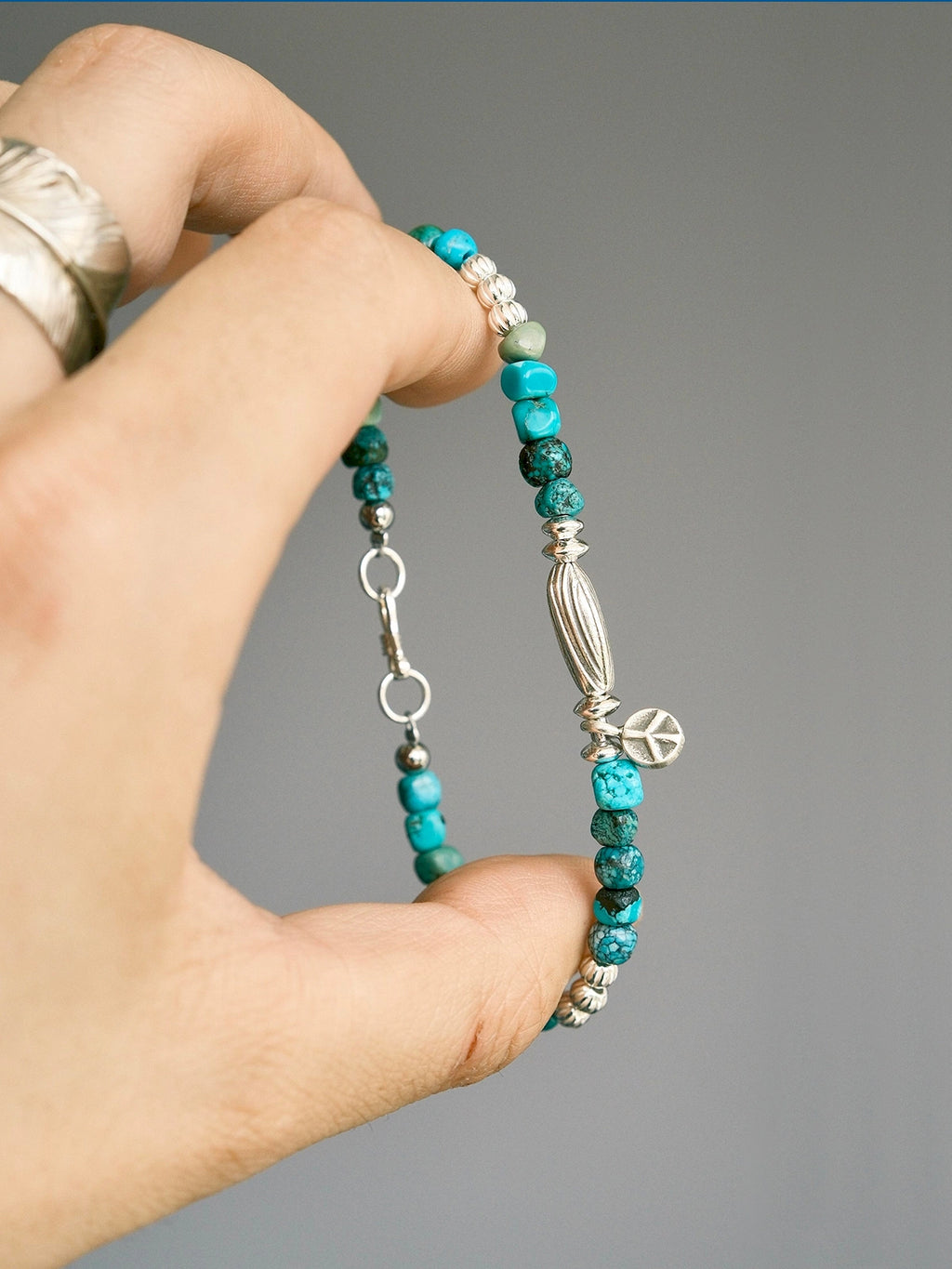 Mineral Soul Series | Pine Meridian | Turquoise & Sterling Silver Bracelet