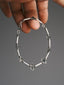Men’s Herkimer quartz bracelet, Urban Stoic Series Stellar Thorn, minimal silver jewelry aesthetic