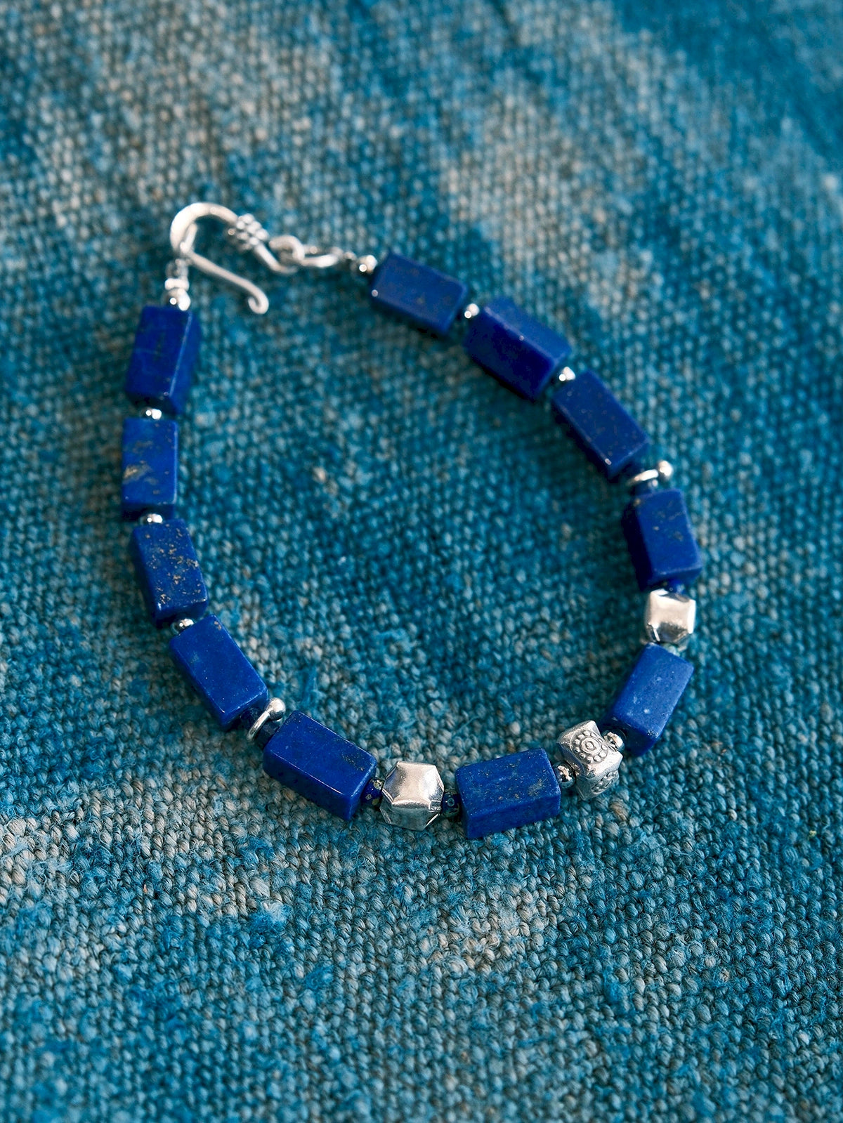 Blue Vanguard bracelet presented in Asia Noble Studio gift packaging with a handwritten message card for him.