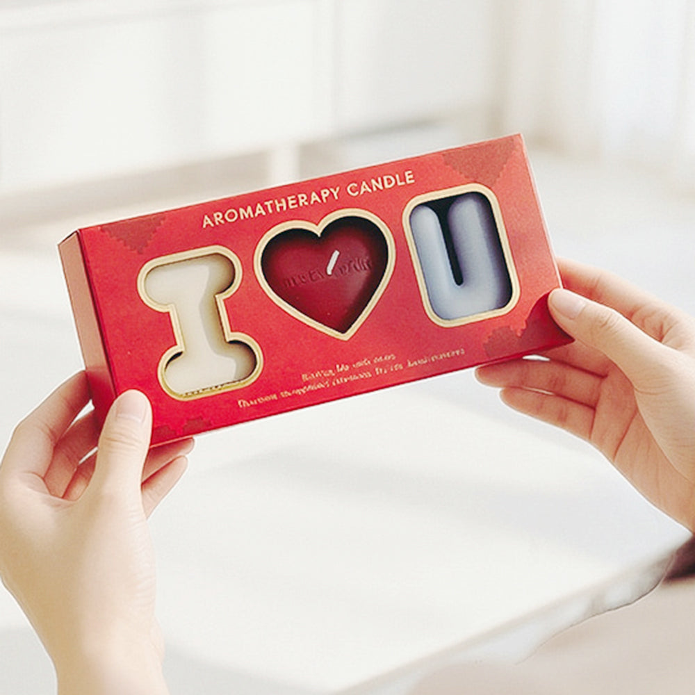 I LOVE U Aromatherapy Candle Gift Set – Romantic Scented Candles for Mother’s Day, Anniversary & Meaningful Gifts