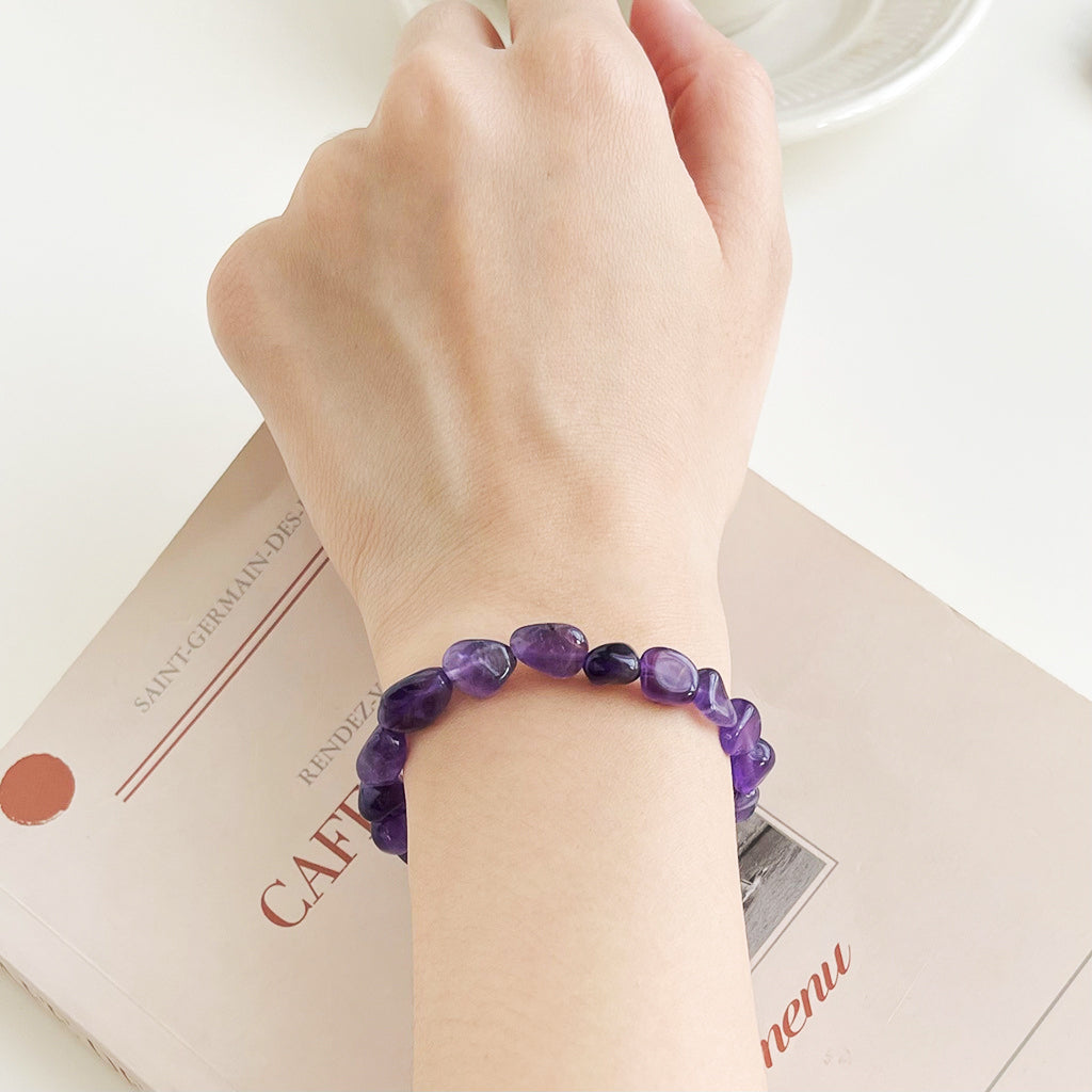 Exquisite Natural Amethyst Bracelet Niche Design Handmade Oriental Style Jewelry Gift