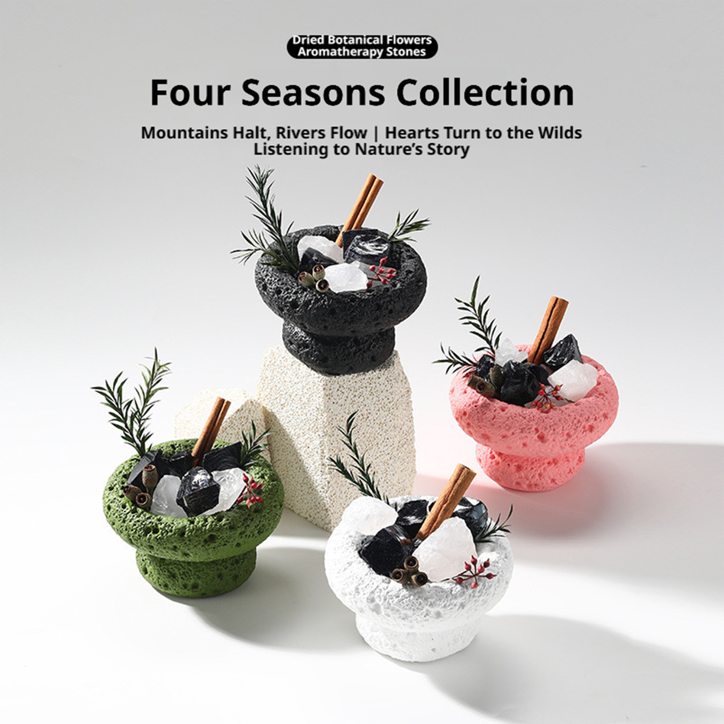 Crystal Aroma Diffuser – Natural Stone Essential Oil Diffuser for Home Relaxation & Aesthetic Decor Main image