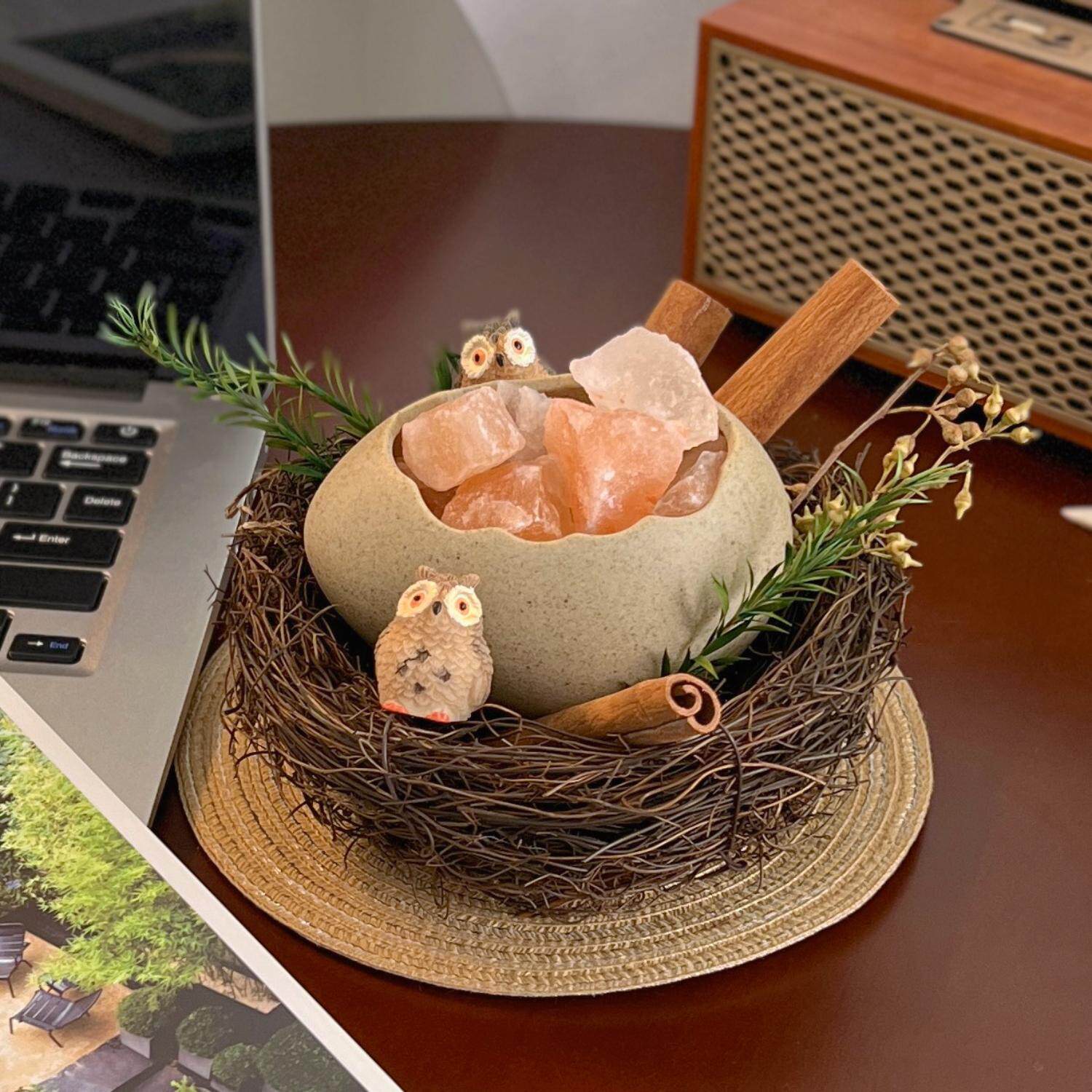 Original Bird’s Nest Crystal Aroma Stone Gift Set, Bird's Nest Diffuser Crystal Aromatherapy Indoor Fragrance Gift