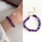 Exquisite Natural Amethyst Bracelet Niche Design Handmade Oriental Style Jewelry Gift