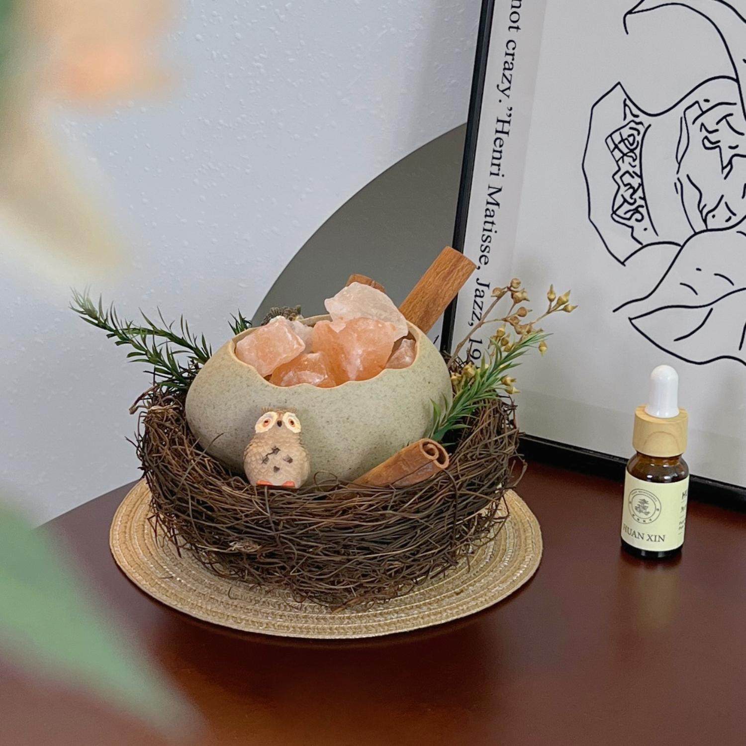 Original Bird’s Nest Crystal Aroma Stone Gift Set, Bird's Nest Diffuser Crystal Aromatherapy Indoor Fragrance Gift