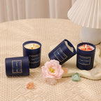 Crystal Infused Scented Candle – Natural Gemstone Aromatherapy Candle Gift, Aesthetic Home Decor, Relaxation & Healing Candle