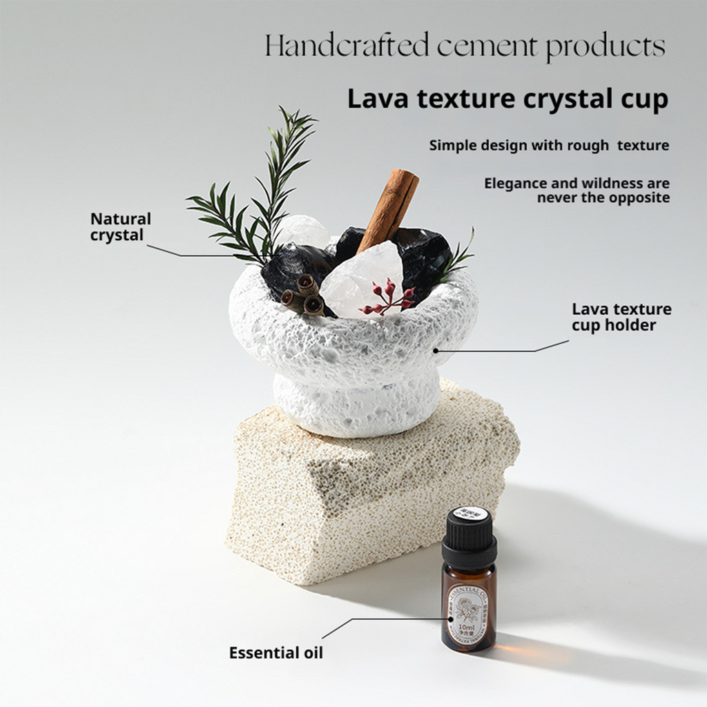 Crystal Aroma Diffuser – Natural Stone Essential Oil Diffuser for Home Relaxation & Aesthetic Decor